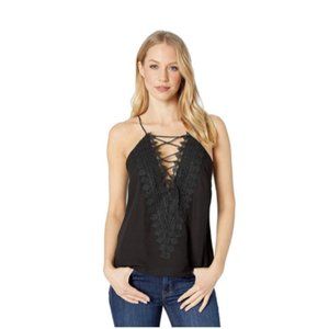 WAYF Black Posie Lace Trim Camisole Size M!